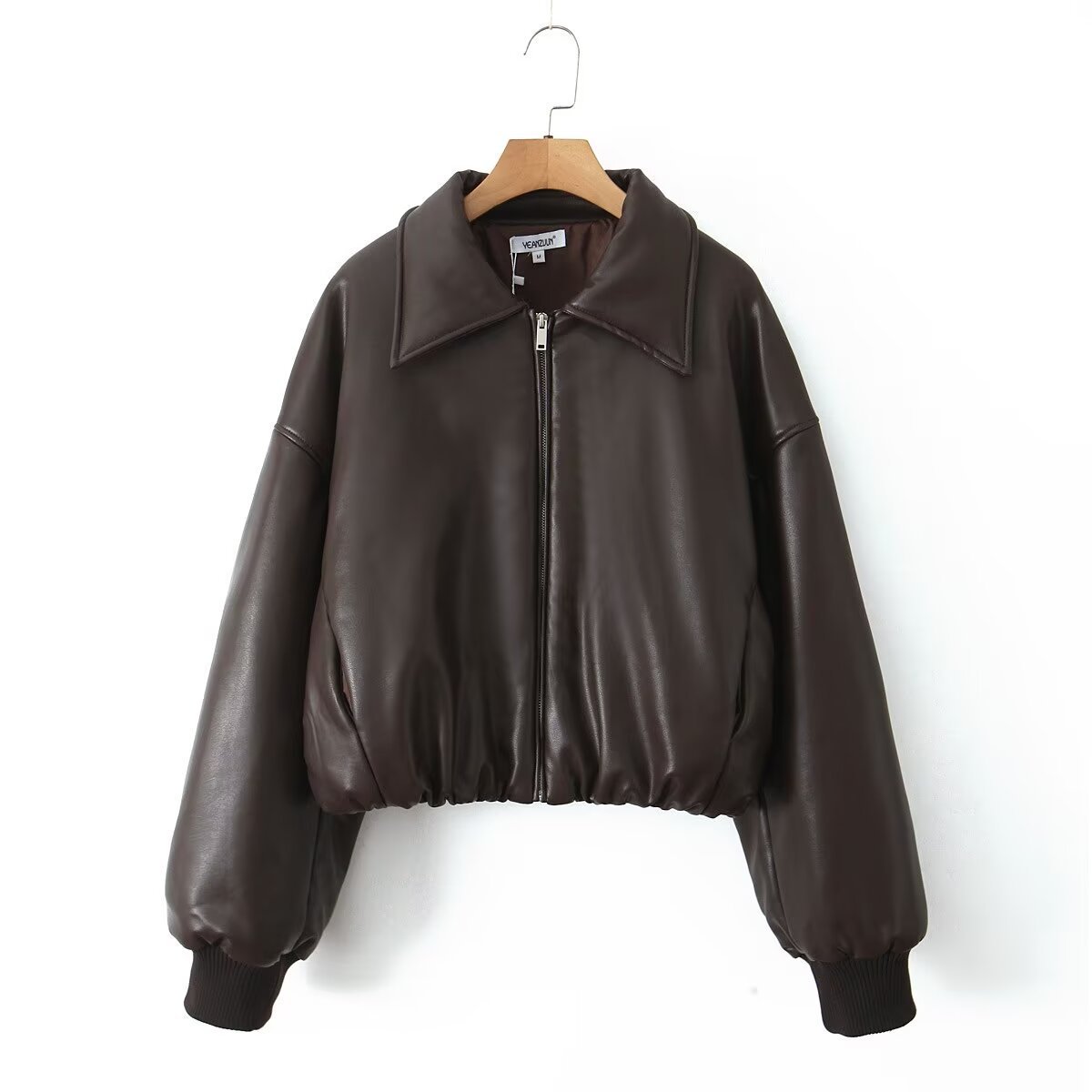 PU Leather Bread Motorcycle Jacket