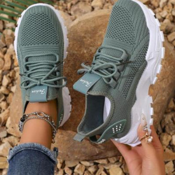 Women's Sneaker Breathable Running Thick Bottom Wear-resistant Casual Shoes