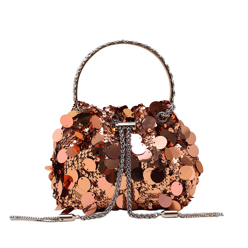 High-grade Metal Tassel Sequins Dinner Bag