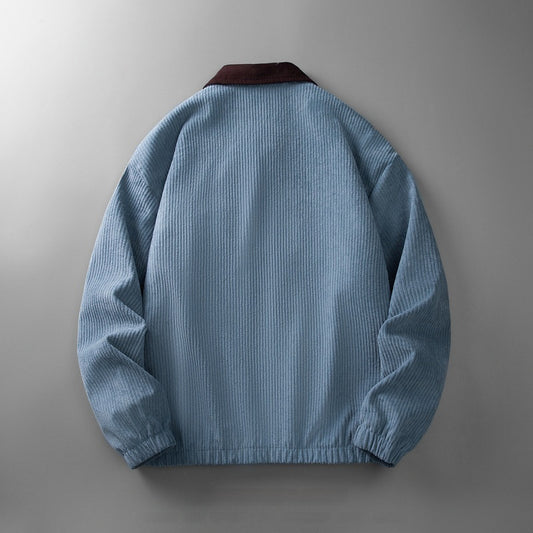 Corduroy Jacket Men's Solid Color Jacket Casual Top