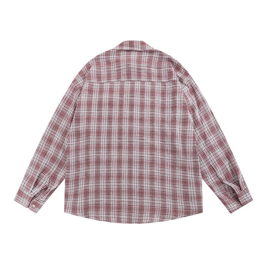 Plaid Long Sleeve Boys Trend European And American Loose Casual Shirt