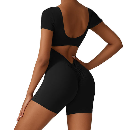 European And American Women's Clothing Slim Fit Hip Raise Jumpsuit