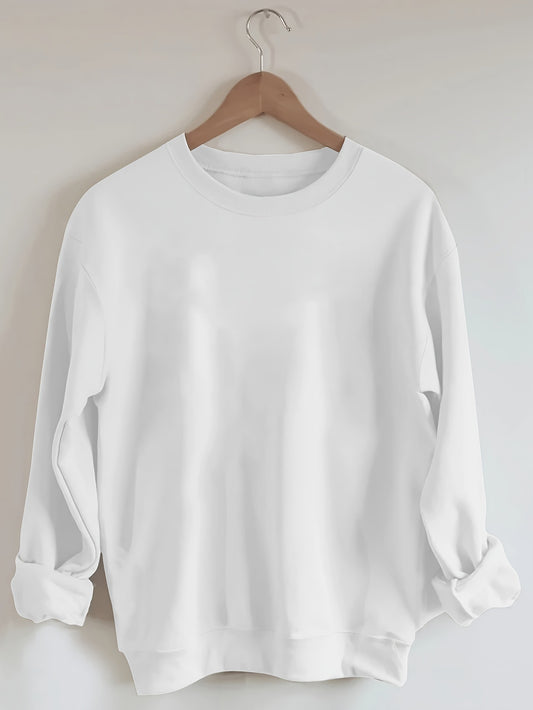 Hyggelig hval-sweatshirt med rund hals
