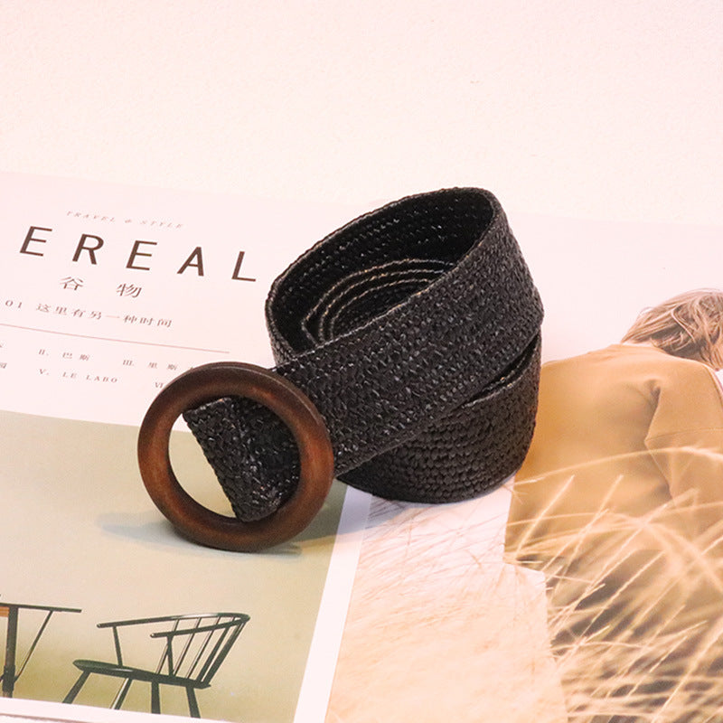 Round buckle belt