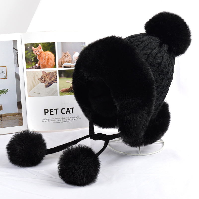 Color Matching Fashion All-match Ear Protection Cycling Hat