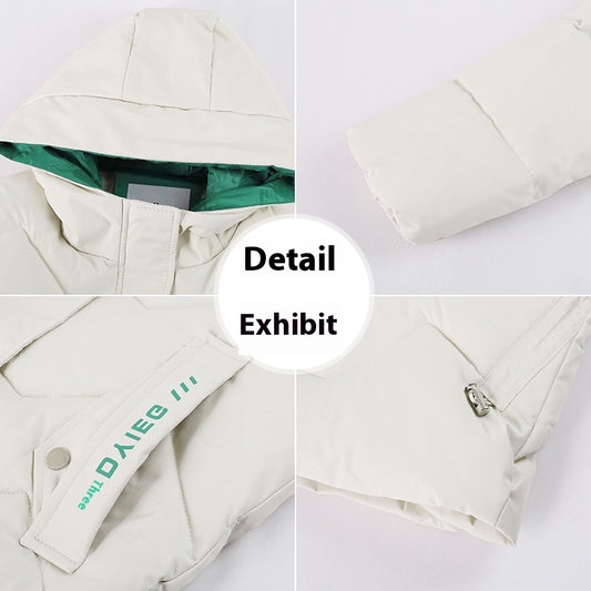 Mid-length Hooded Thickened Thermal Down Cotton-padded Coat