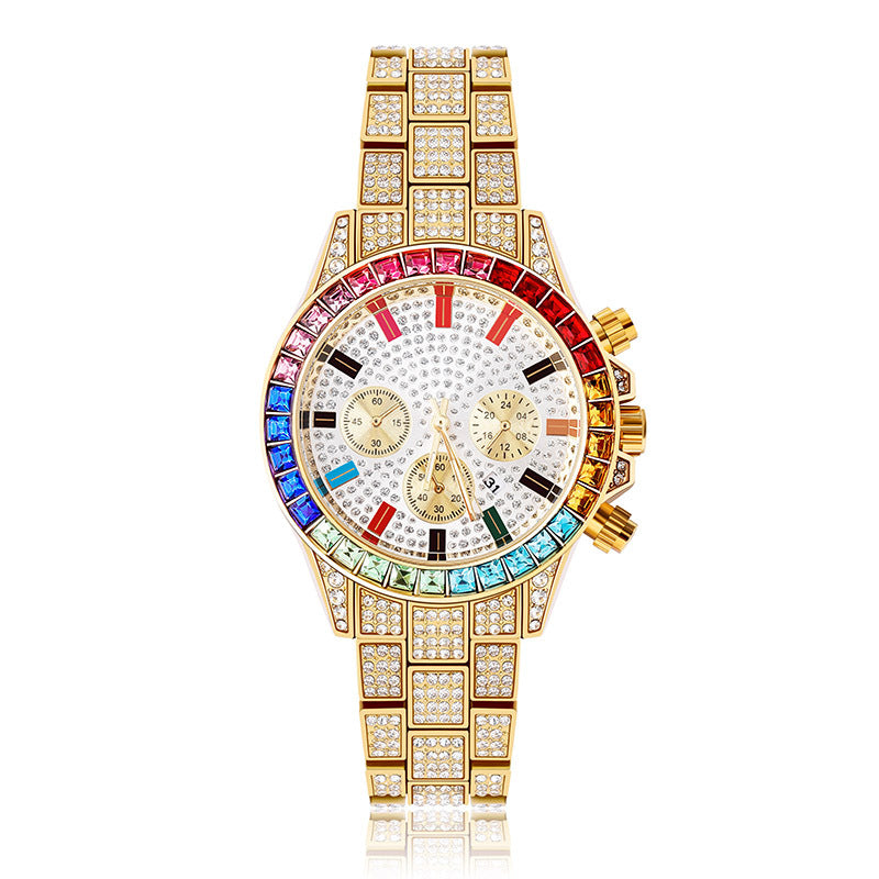 Multi-dial hip-hop watch