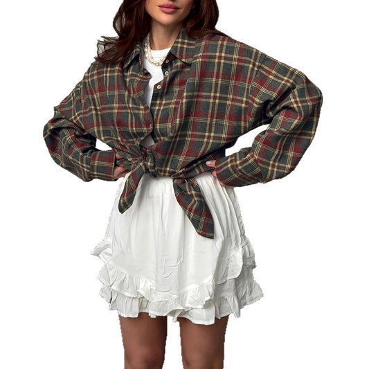 Retro Style Versatile Casual Long Sleeve Shirt For Women