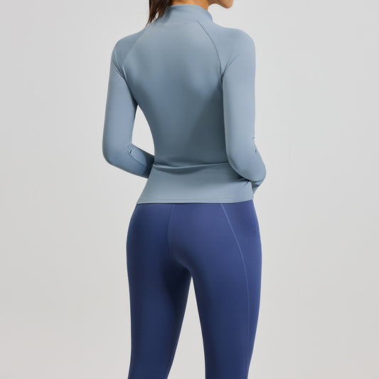Juyi Tang Peach Color Matching Yoga Suit Nude Feel High Elastic Female