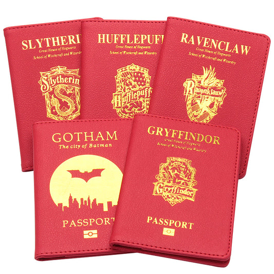 PU leather passport book ticket holder storage bag