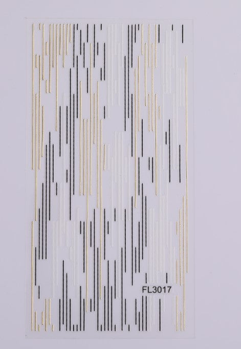 Nail Art 3d Hot Stamping Line Sticker Stripe Wave Adhesive Sticker
