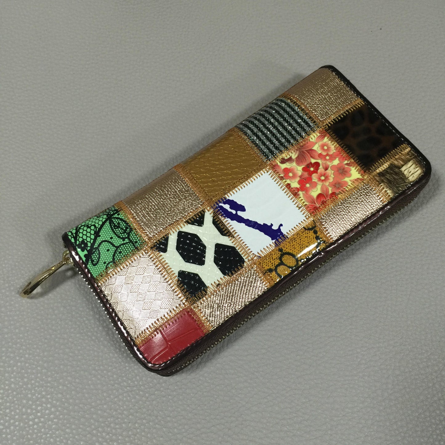Stitched leather wallet