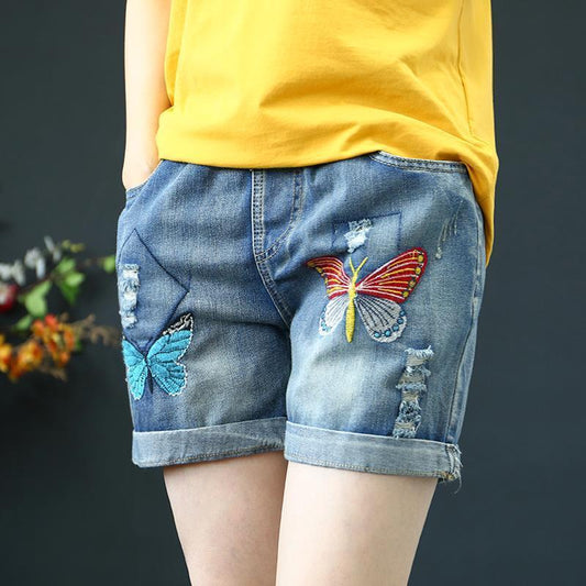 Tube Loose Casual Retro Curled Embroidery