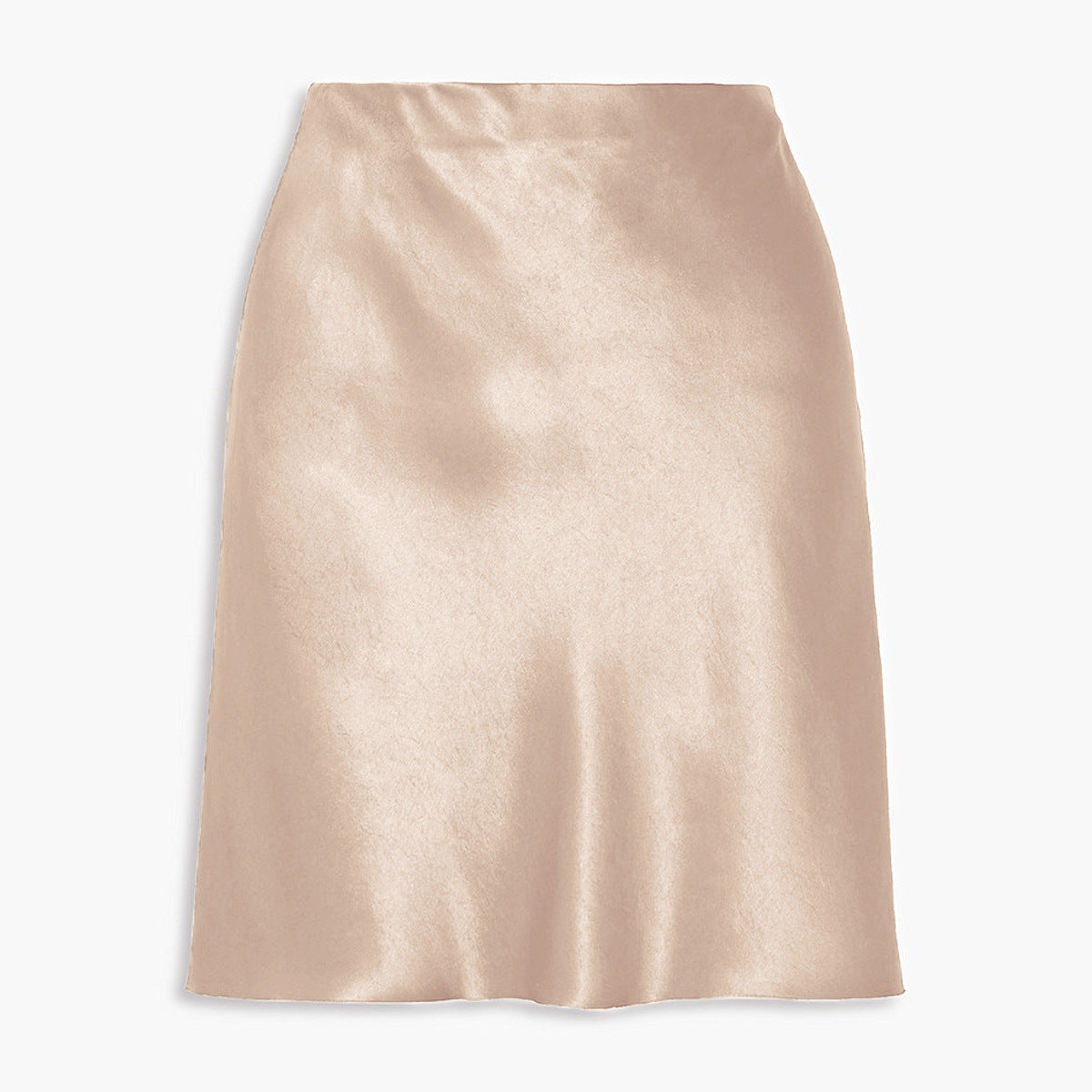 New European And American-style Elastic High-waist Solid-color Skirt For Women