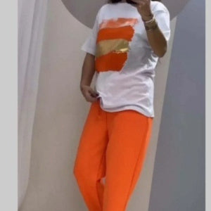 Womens Casual Top And Pants Set