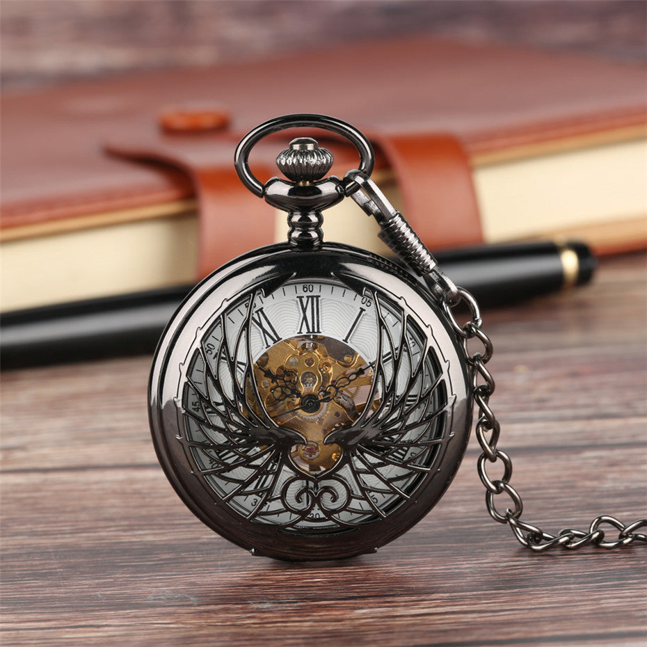 Hollow hollow mechanical pocket watch