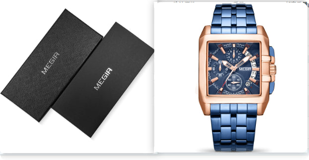 Business Men's Watch Trend Chronograph Steel Band Cross-Border Quartz Men's Watch 2018G