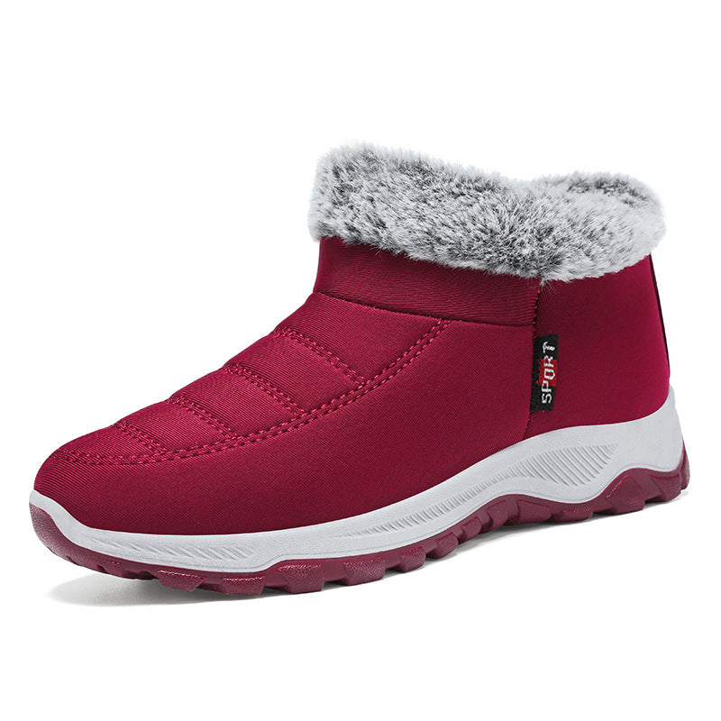 Dame bomuldsforede sko Fleeceforede polstrede varme slip-ons
