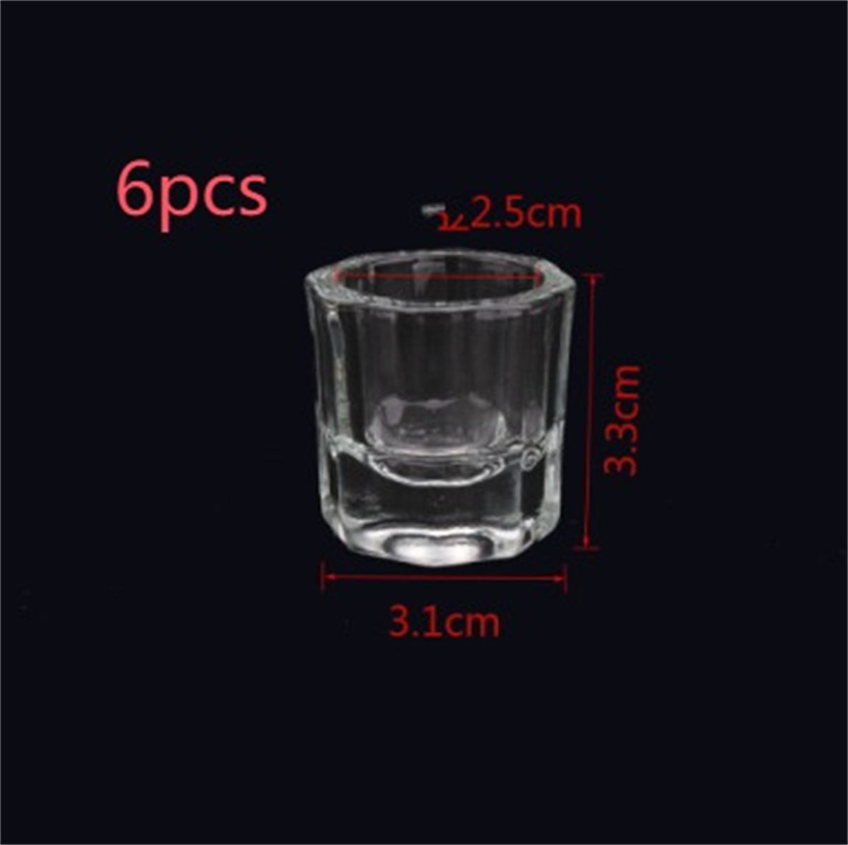 Small Octagonal Crystal Cup Without Cover To Make Special Liquid Cup And Mixing Cup For Crystal Armour