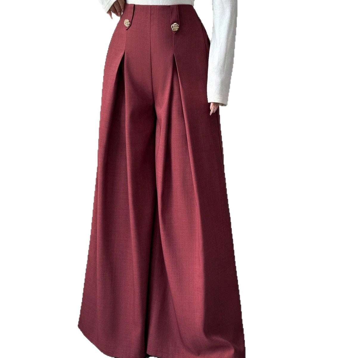 American-style Flowy High-end Wide-leg Pants