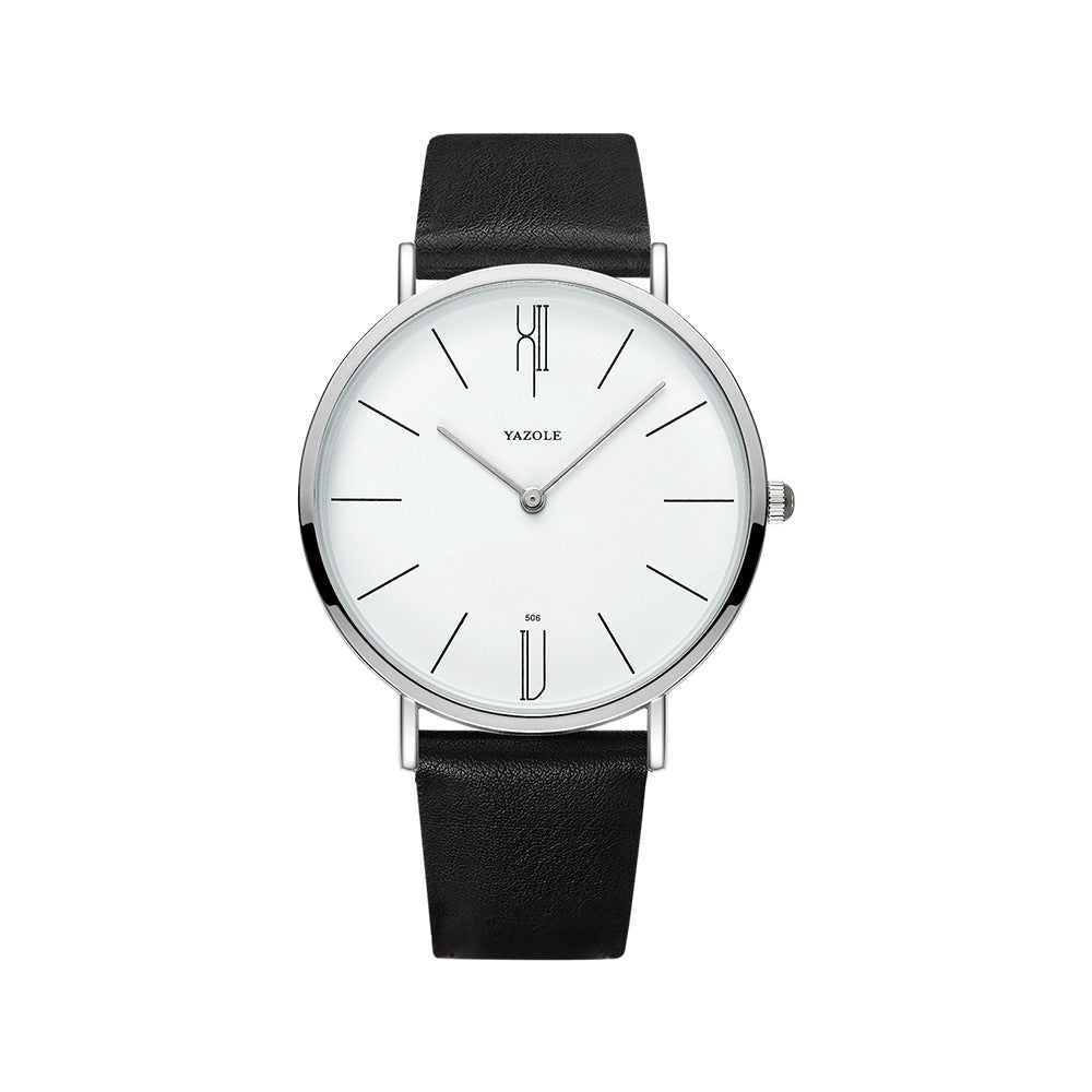 Simple men's waterproof quartz watch