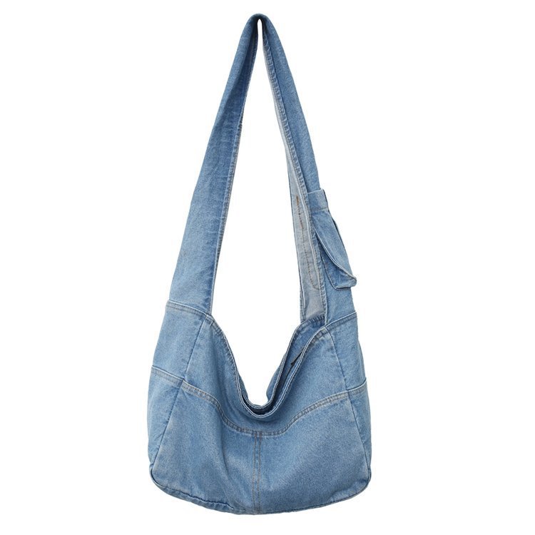 Denim Canvas Bag Women's Shoulder Large-capacity Backpack