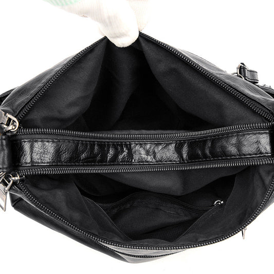 New Trendy Soft Leather Multilayer Messenger Bag