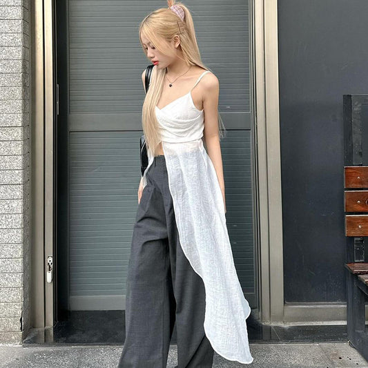 Cross V-neck Sleeveless Top Spicy Girl Personality
