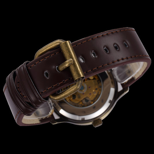 Shenhua deep Hua 9269 men's fashion leisure bronze full automatic mechanical belt watch wholesale trade