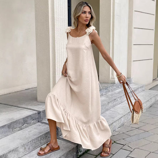 Cotton-linen Slip Summer New Sleeveless Dress