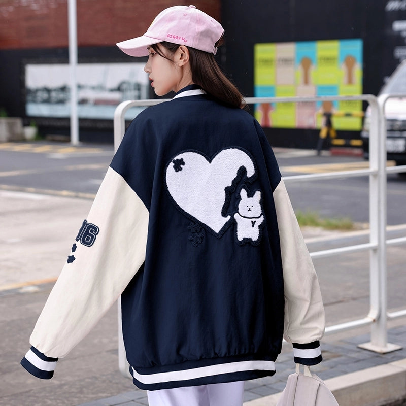 Junior High School Loose Thin Coat For Girls