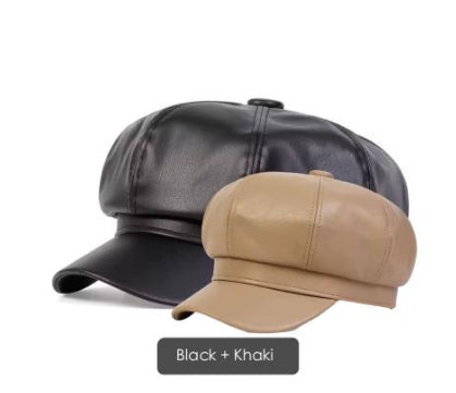Temperament Korean Style Octagonal Pumpkin Hat Literary Style
