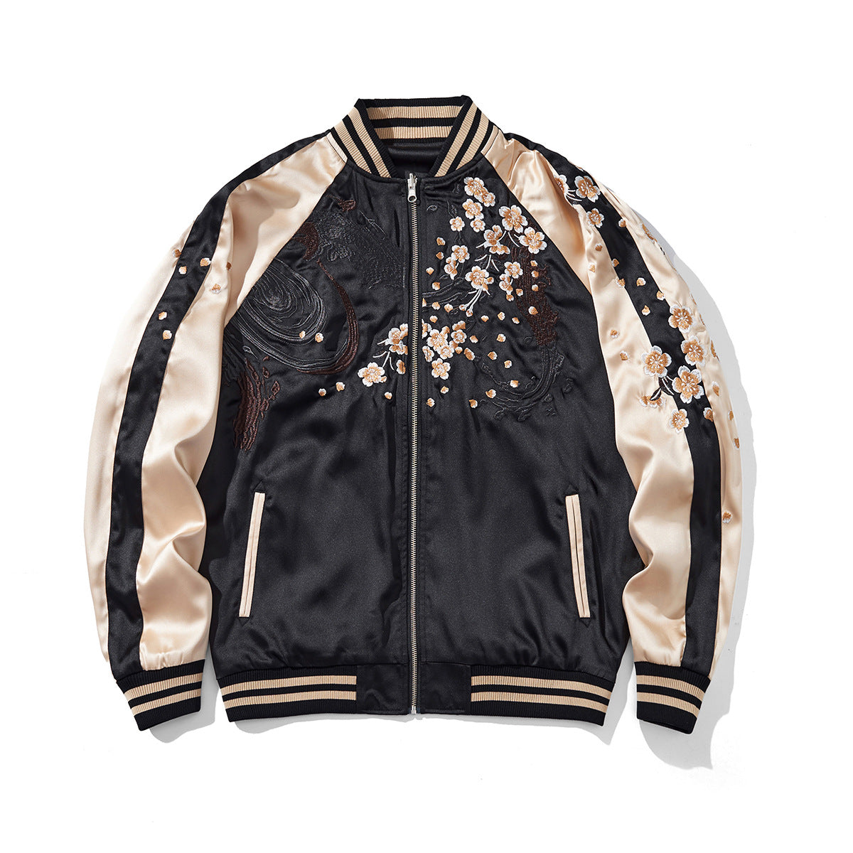 Heavy Duty Embroidered Lion King Couples Casual Baseball Jacket