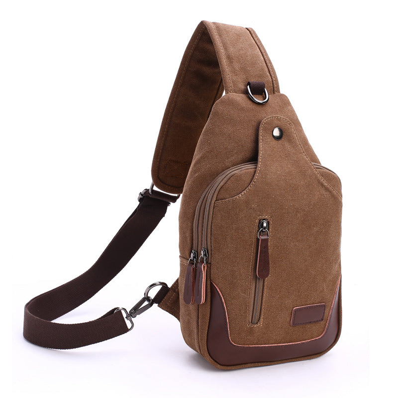 Professional manufacturers supply the new men's fashion bag wash water quality canvas bag Crossbody Bag chest