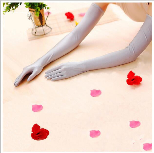 High elastic long sun protection gloves