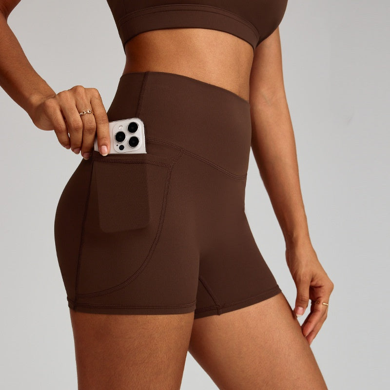 Women's Fashion Sports Shorts High Waist Tight Bottoming