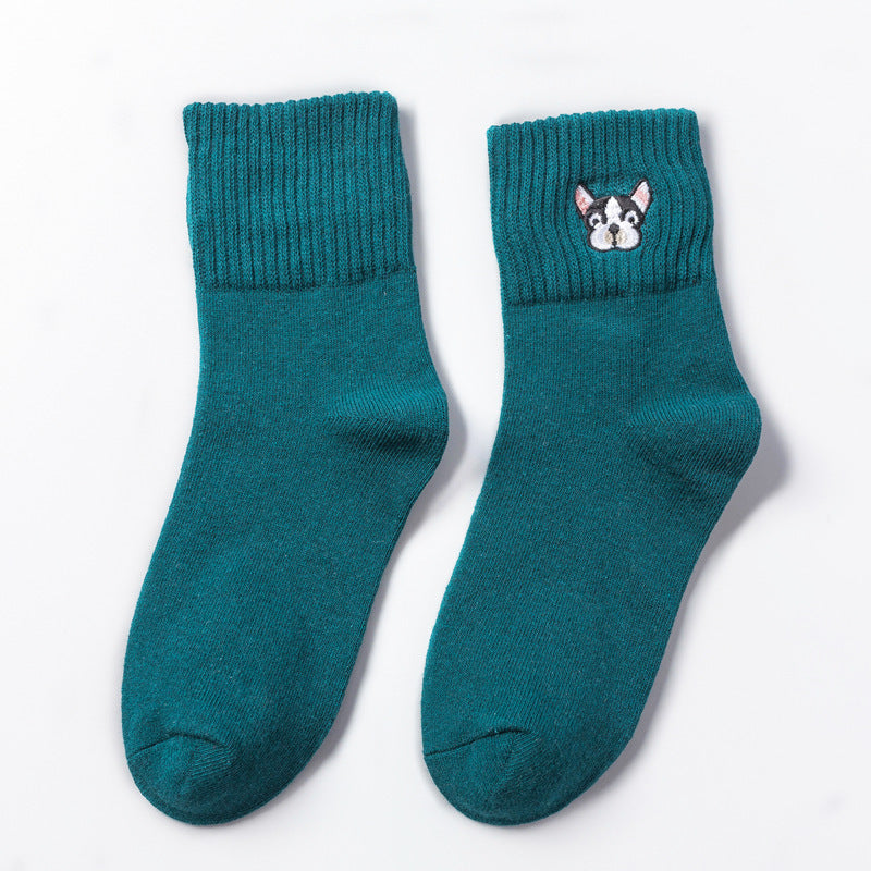 Cartoon embroidery socks