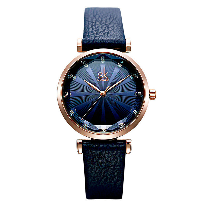 SK glass belt watch