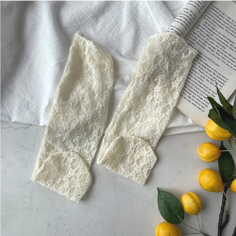 Mesh Socks Breathable Lace Women's Thin Solid Color Non-slip Off
