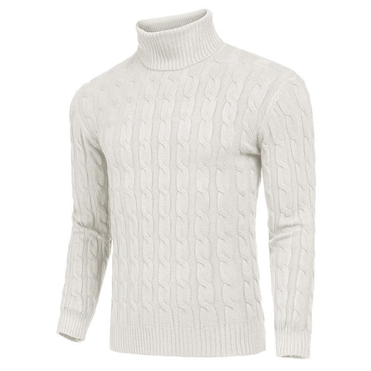 Herresweater Strikket rullekrave Langærmet undertrøje