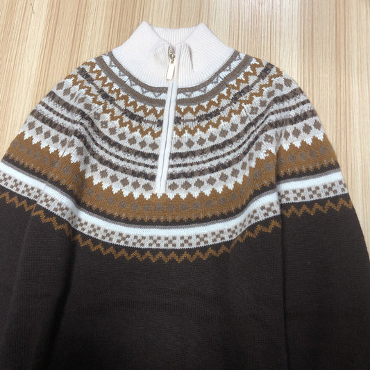 Women's Retro Loose Lazy Half Zipper High Collar Sweater
