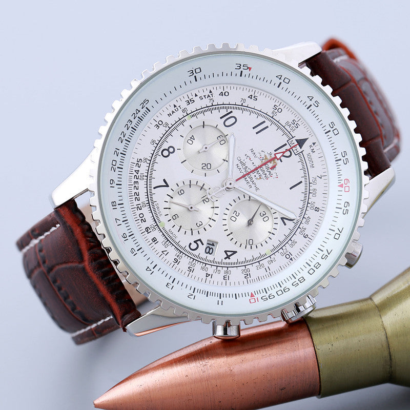 pin quartz watch with calendar