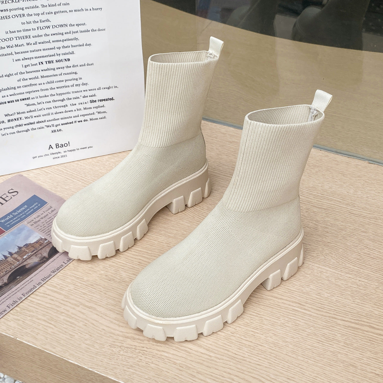 Round Toe Short Tube Fashion Casual Women's Boots