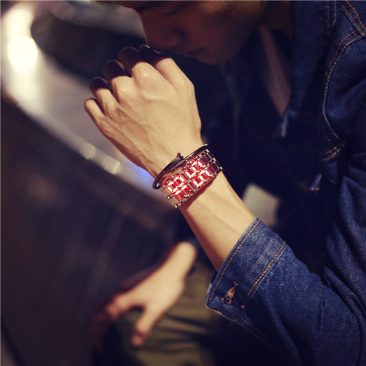 LED lava electronic watch