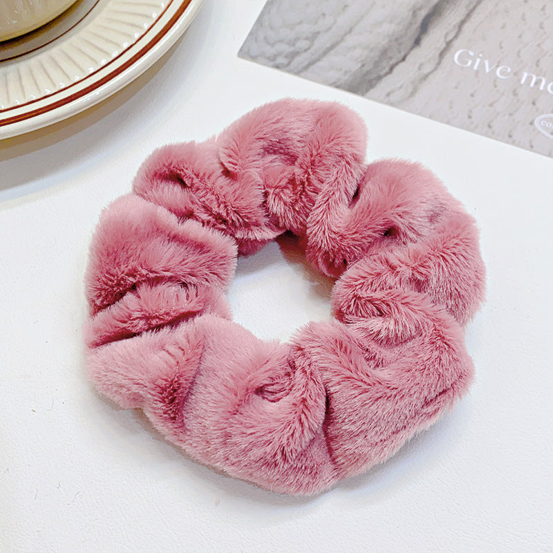 Fashion Simple Solid Color Hair Ring For Women