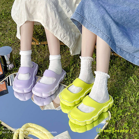 Female Summer Cute Thick Bottoming Quiet Outside Wear Sandals