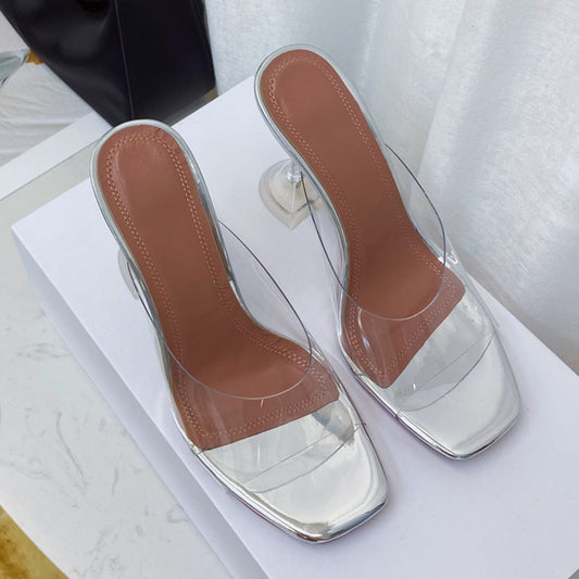 Stiletto Crystal High Heels Women Toe Sandals