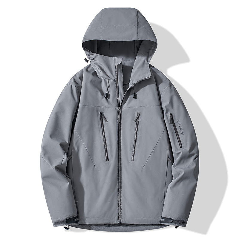 Color-blocked Hard-shell Outdoor Windbreaker Jacket