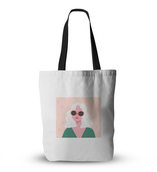 New oil painting girl canvas bag
