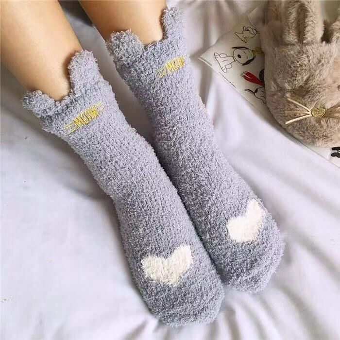 Children's middle tube socks keep warm and thick